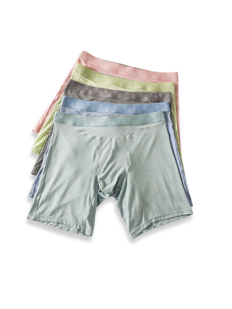 2 Pack Men's Ultra-Soft Mid-Rise High-Stretch Printed Boxers Briefs | dmunderwear detail image 13