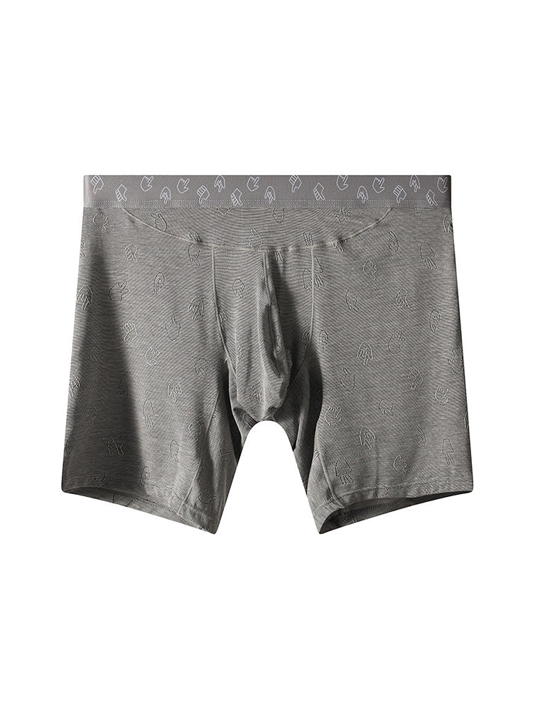 2 Pack Men's Ultra-Soft Mid-Rise High-Stretch Printed Boxers Briefs | dmunderwear detail image 15
