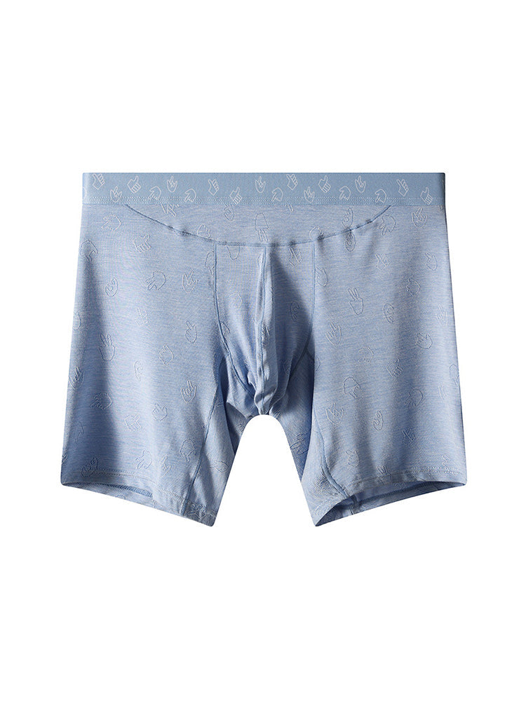 2 Pack Men's Ultra-Soft Mid-Rise High-Stretch Printed Boxers Briefs | dmunderwear detail image 16