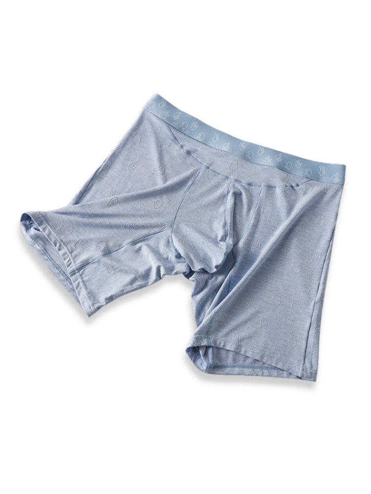 2 Pack Men's Ultra-Soft Mid-Rise High-Stretch Printed Boxers Briefs | dmunderwear detail image 5