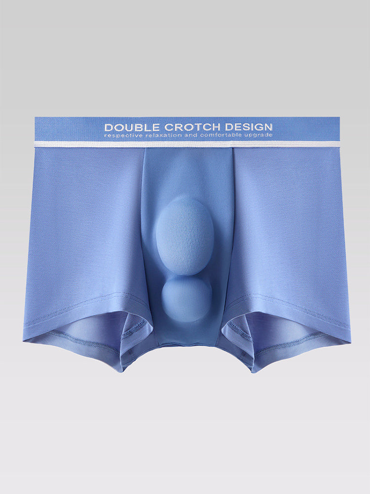 2 Pack Men's Ultra-Soft Modal Double Supportive Pouch Skin-Friendly Soft Trunks | dmunderwear