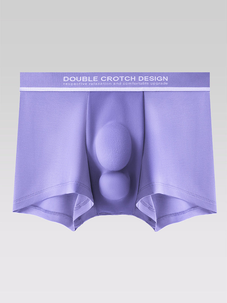 2 Pack Men's Ultra-Soft Modal Double Supportive Pouch Skin-Friendly Soft Trunks | dmunderwear detail image 15