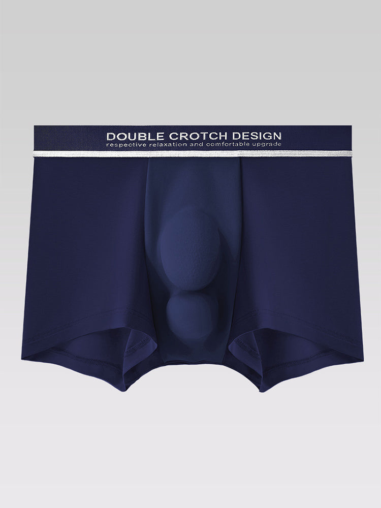 2 Pack Men's Ultra-Soft Modal Double Supportive Pouch Skin-Friendly Soft Trunks | dmunderwear detail image 17