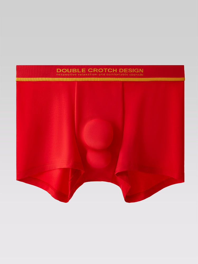 2 Pack Men's Ultra-Soft Modal Double Supportive Pouch Skin-Friendly Soft Trunks | dmunderwear detail image 18