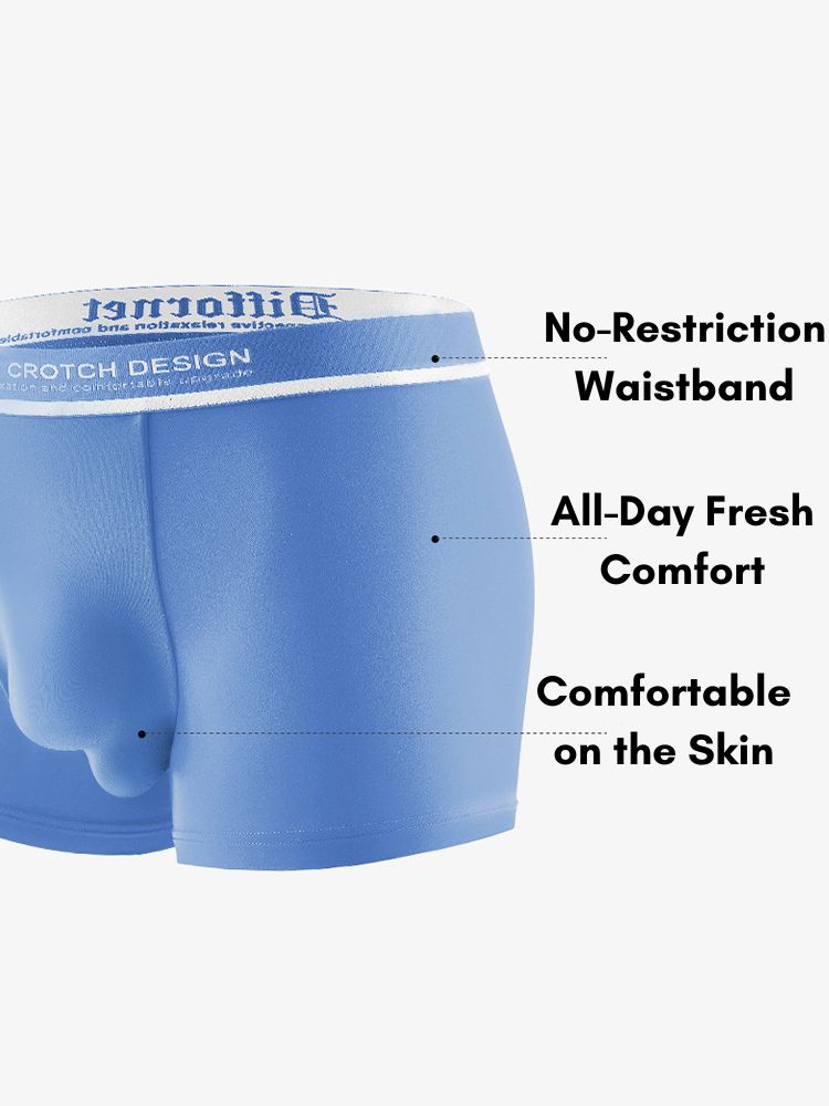 2 Pack Men's Ultra-Soft Modal Double Supportive Pouch Skin-Friendly Soft Trunks | dmunderwear detail image 6