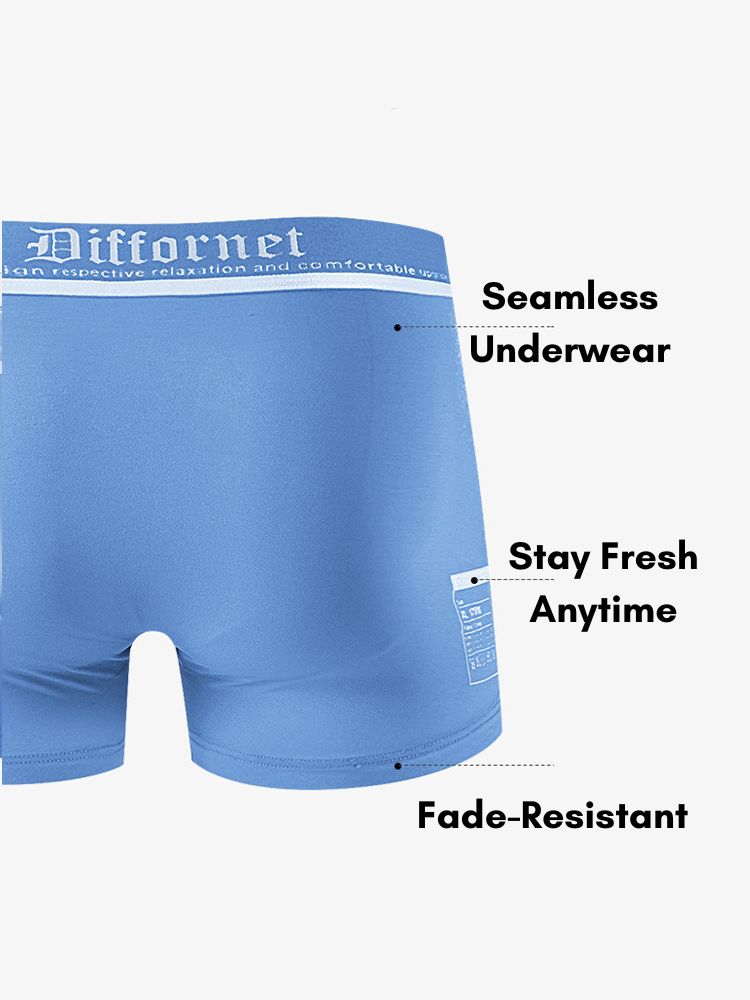 2 Pack Men's Ultra-Soft Modal Double Supportive Pouch Skin-Friendly Soft Trunks | dmunderwear detail image 7