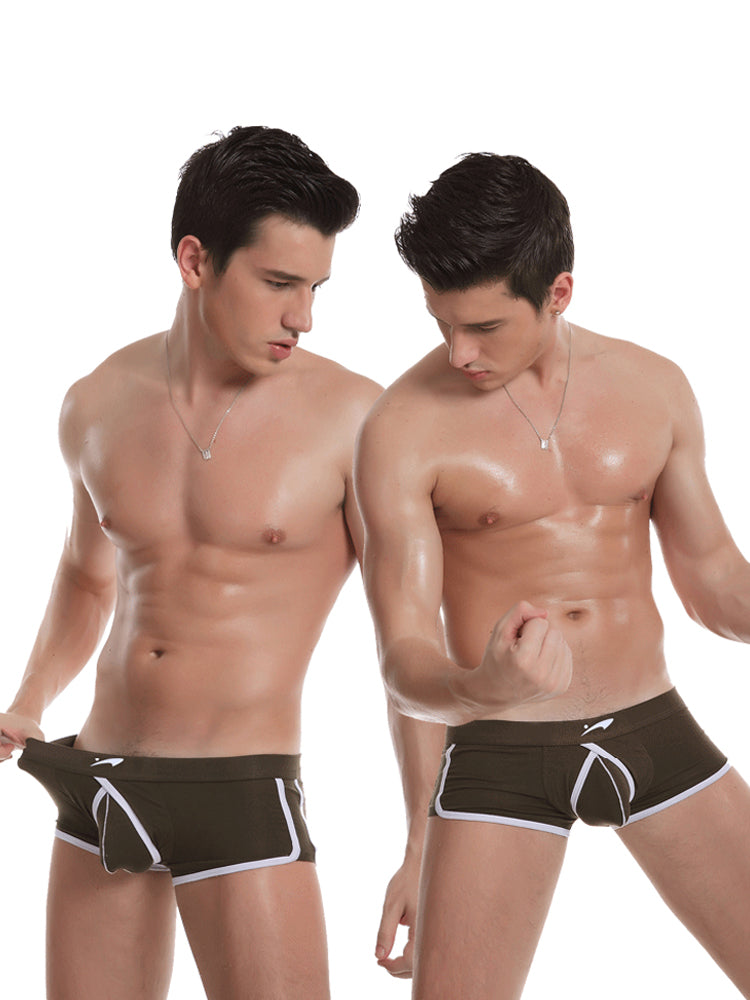 2 Pack Men's Ultra-Soft Modal Low-Rise Comfy Waistband Odor-Control Trunks | dmunderwear