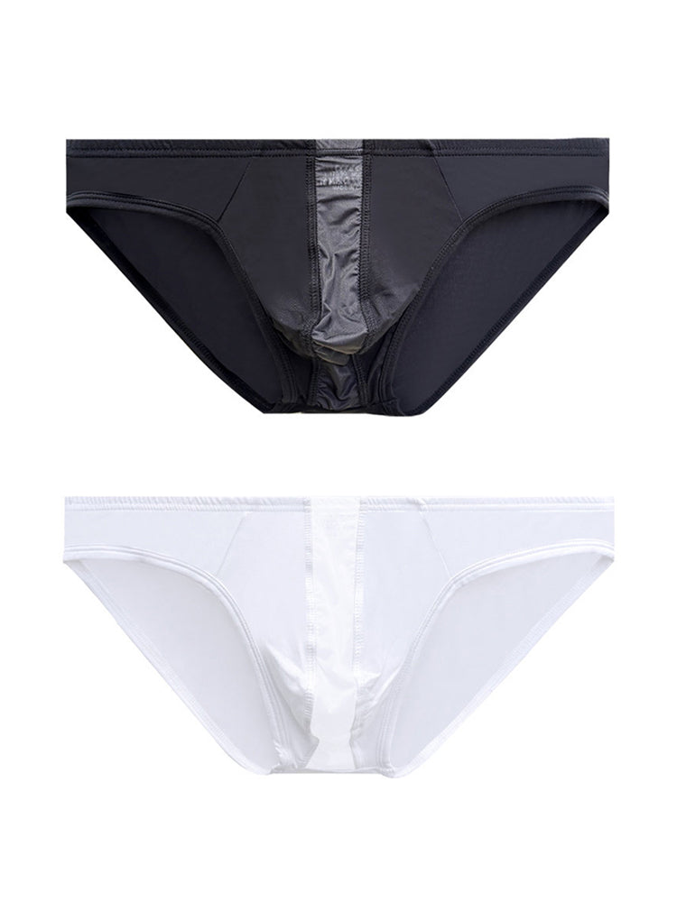 2 Pack Men's Ultra-Soft Modal Seamless Comfort Low-Rise Briefs | dmunderwear detail image 2