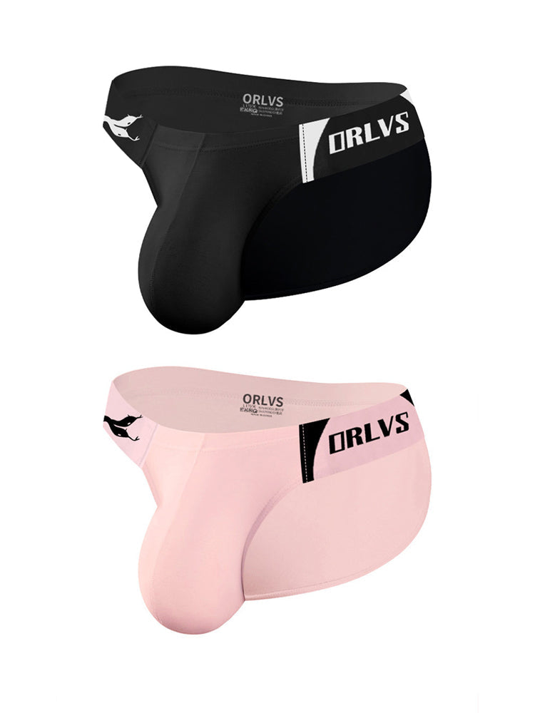 2 Pack Men's Ultra-Soft Modal Seamless Comfort Sporty Cut Stay-Cool Bikini | dmunderwear detail image 2