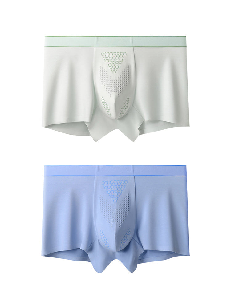 2 Pack Men's Ultra-Soft Modal Seamless Odor-Control Antibacterial Trunks | dmunderwear detail image 14