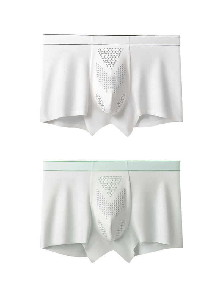 2 Pack Men's Ultra-Soft Modal Seamless Odor-Control Antibacterial Trunks | dmunderwear detail image 2