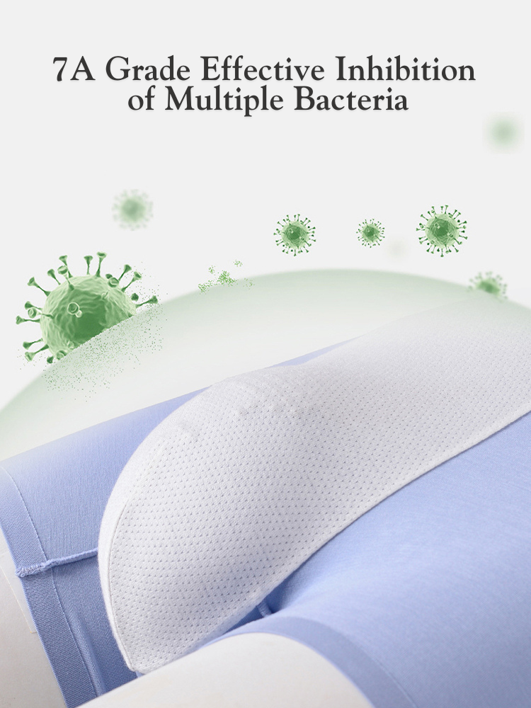 2 Pack Men's Ultra-Soft Modal Seamless Odor-Control Antibacterial Trunks | dmunderwear detail image 6