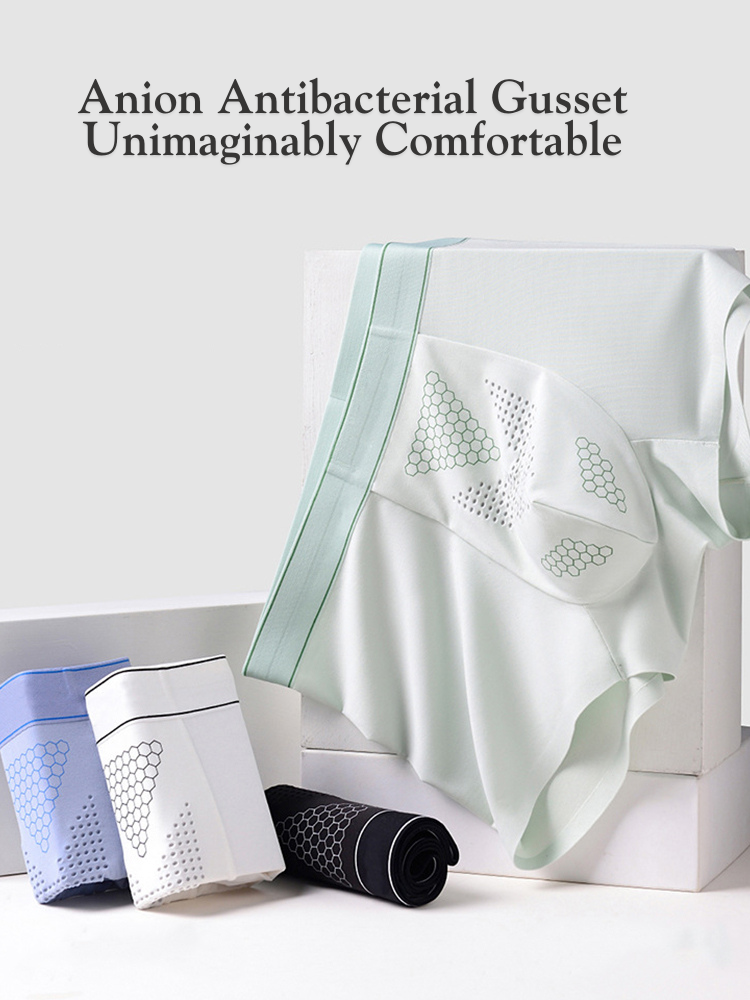 2 Pack Men's Ultra-Soft Modal Seamless Odor-Control Antibacterial Trunks | dmunderwear detail image 7