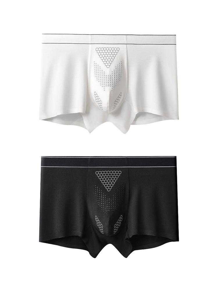 2 Pack Men's Ultra-Soft Modal Seamless Odor-Control Antibacterial Trunks | dmunderwear detail image 8
