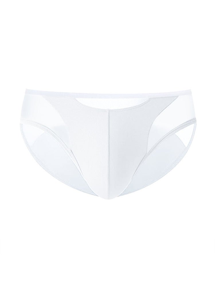 2 Pack Men's Ultra-Soft Modal Sheer Single-Layer Low-Rise Briefs | dmunderwear detail image 18