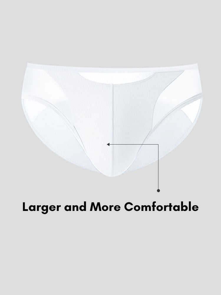 2 Pack Men's Ultra-Soft Modal Sheer Single-Layer Low-Rise Briefs | dmunderwear detail image 5