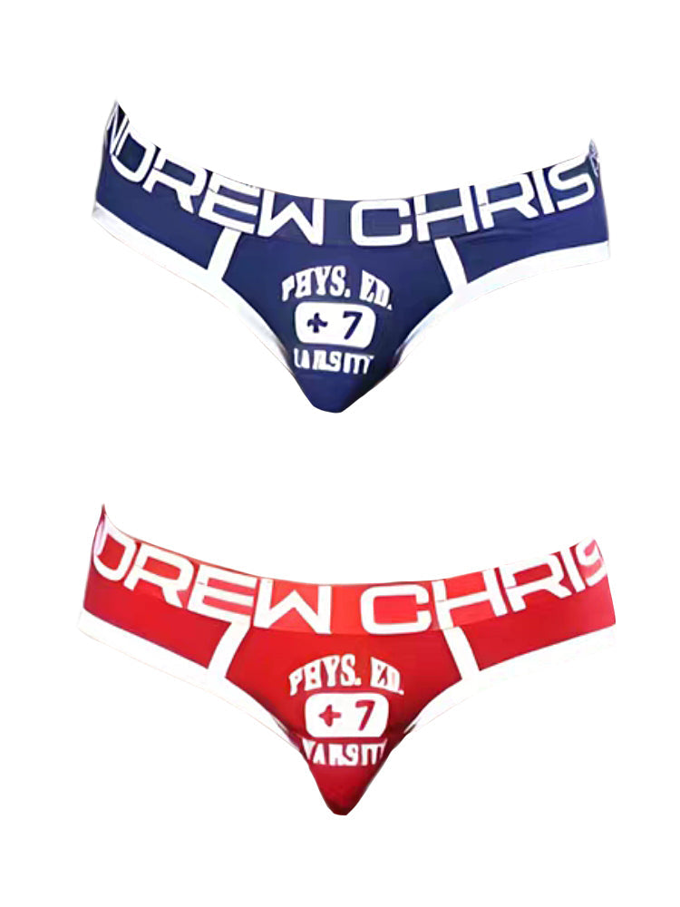 2 Pack Men's Ultra-Soft Printed Low-Rise Sexy Sporty Cut Anti-Chafing Bikini | dmunderwear detail image 12