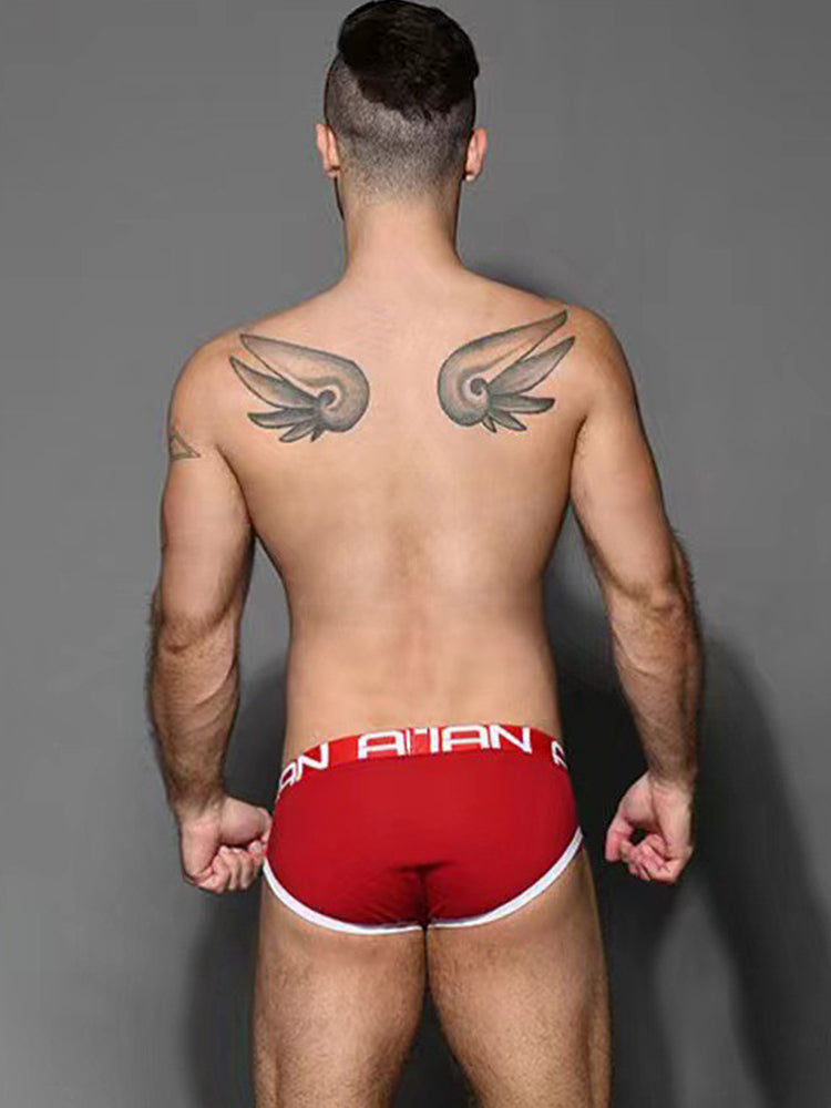2 Pack Men's Ultra-Soft Printed Low-Rise Sexy Sporty Cut Anti-Chafing Bikini | dmunderwear detail image 5