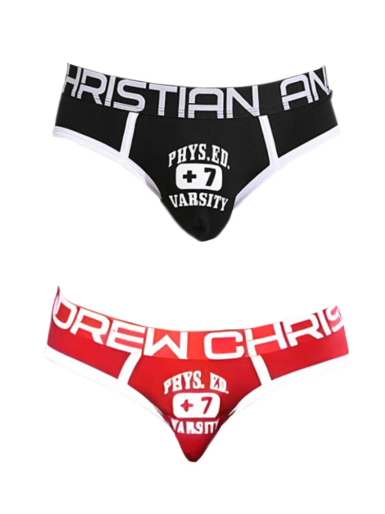 2 Pack Men's Ultra-Soft Printed Low-Rise Sexy Sporty Cut Anti-Chafing Bikini | dmunderwear detail image 7