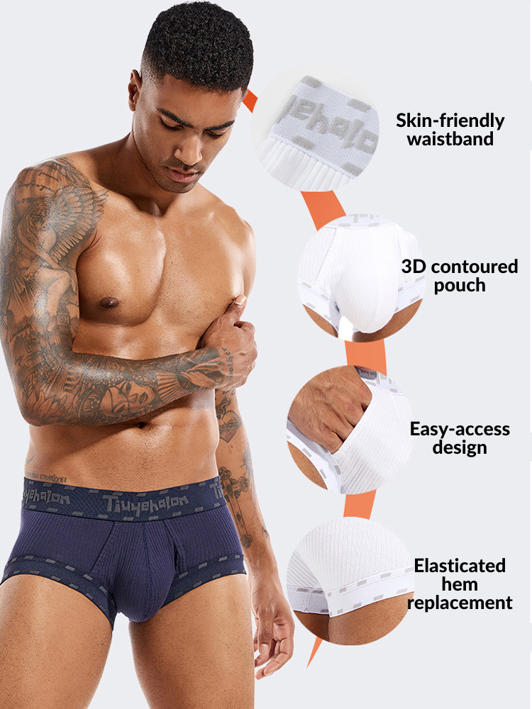 2 Pack Men's Ultra-Soft Support Pouch Trunks | dmunderwear detail image 20