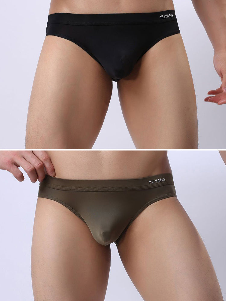 2 Pack Men's Ultra-Thin Ice Silk Briefs | dmunderwear detail image 14