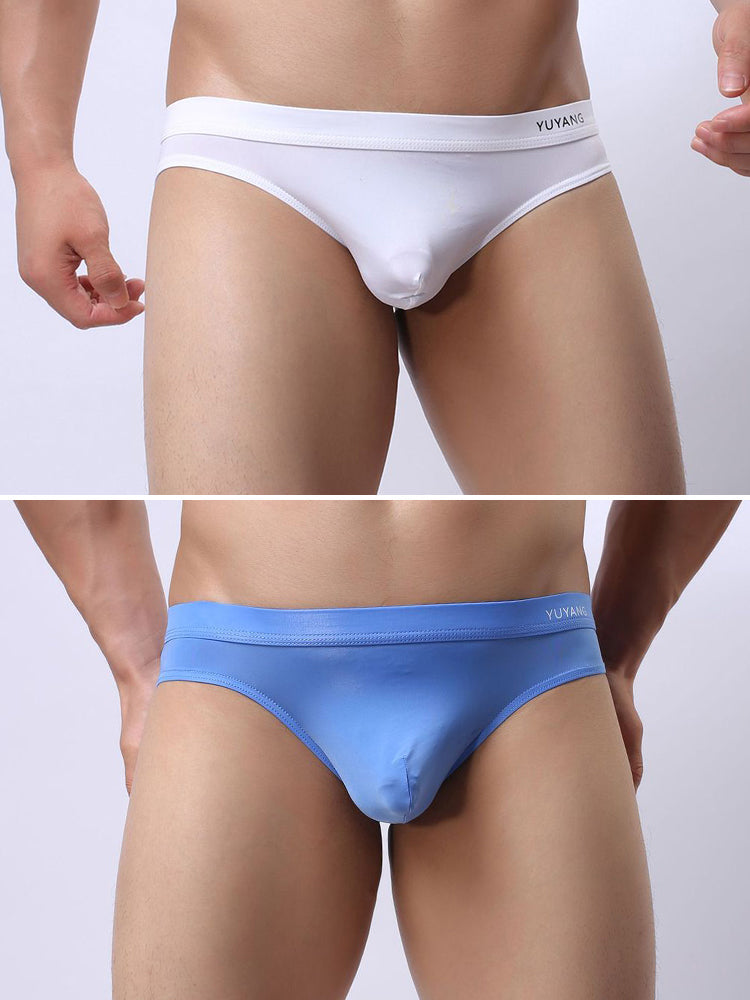 2 Pack Men's Ultra-Thin Ice Silk Briefs | dmunderwear detail image 16