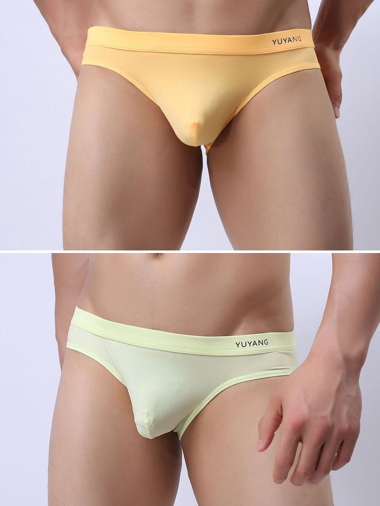 2 Pack Men's Ultra-Thin Ice Silk Briefs | dmunderwear detail image 17