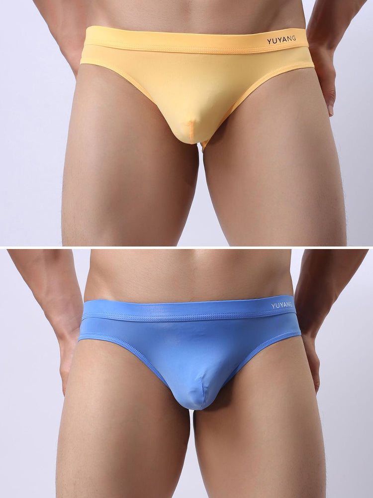 2 Pack Men's Ultra-Thin Ice Silk Briefs | dmunderwear detail image 8
