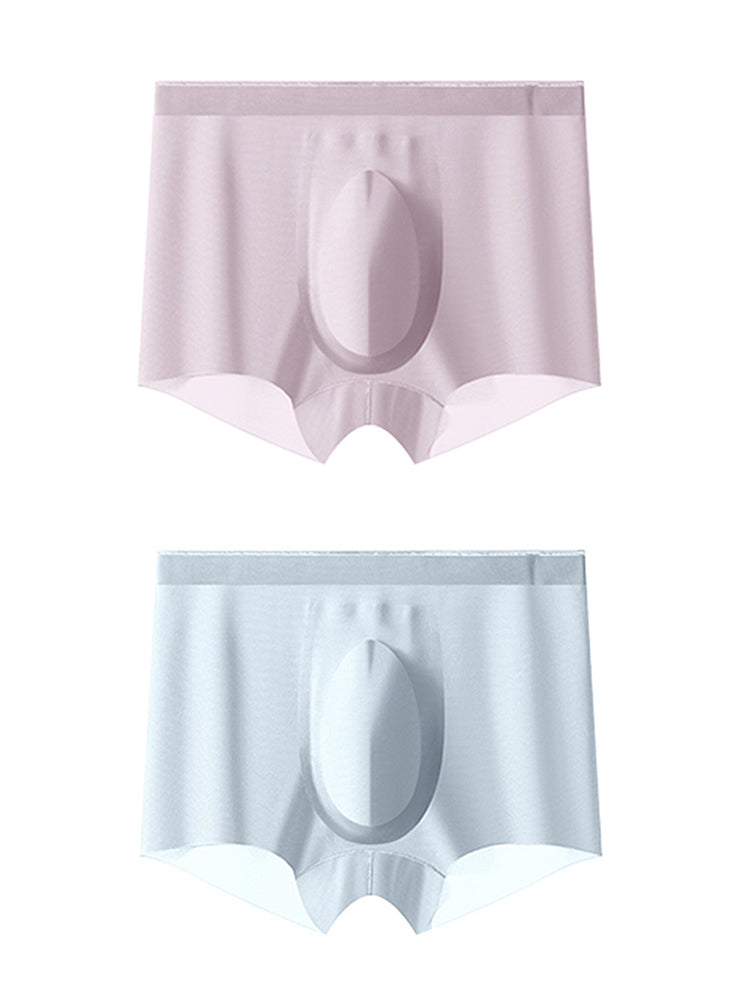 2 Pack Men's Ultra-Thin Ice Silk Quick-Dry Trunks | dmunderwear detail image 2