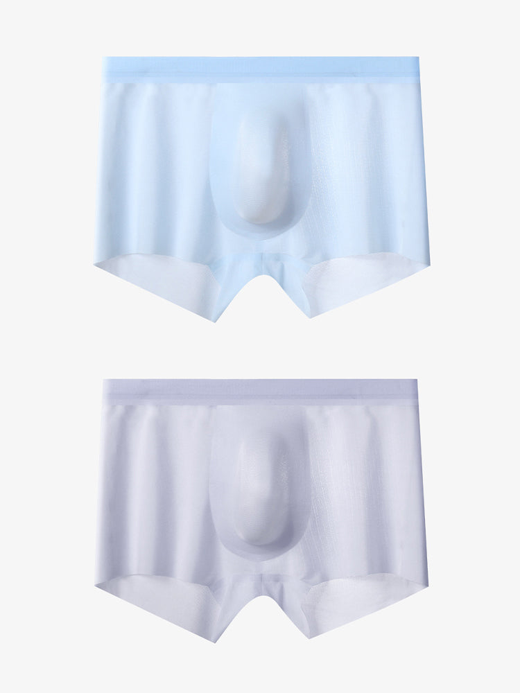 2 Pack Men's Ultra-Thin Seamless Trunks | dmunderwear detail image 12