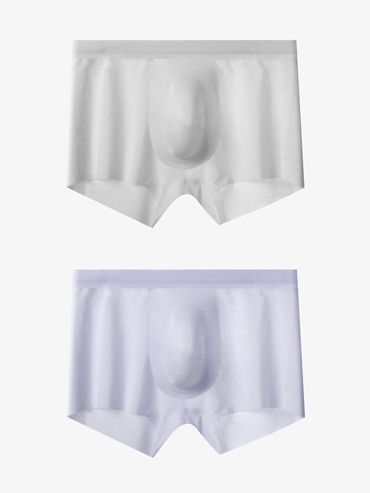2 Pack Men's Ultra-Thin Seamless Trunks | dmunderwear detail image 7