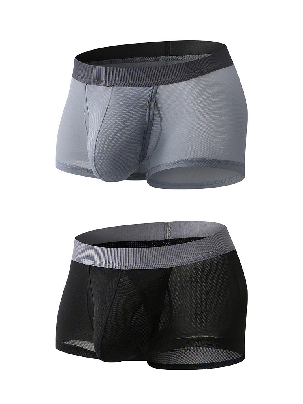 2 Pack Men's Ultra-Thin Trunks with Open Fly | dmunderwear detail image 20