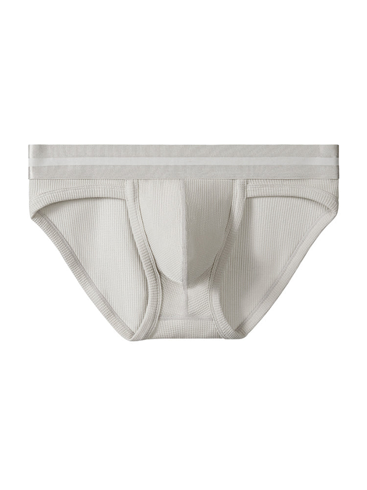 2 Pack Men's Waffle-Knit Cotton Separable Scrotum Support Briefs | dmunderwear detail image 20