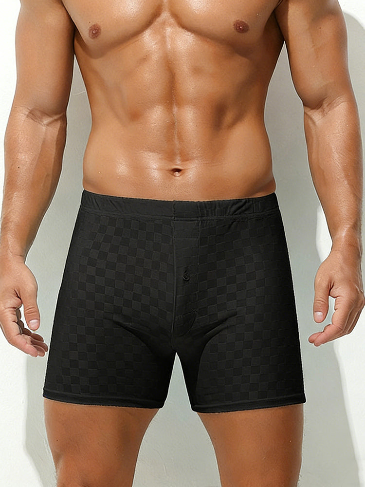 2 Pack Men's Workout Ready Built to Prevent Chafing Ice Silk Boxer Briefs | dmunderwear detail image 10