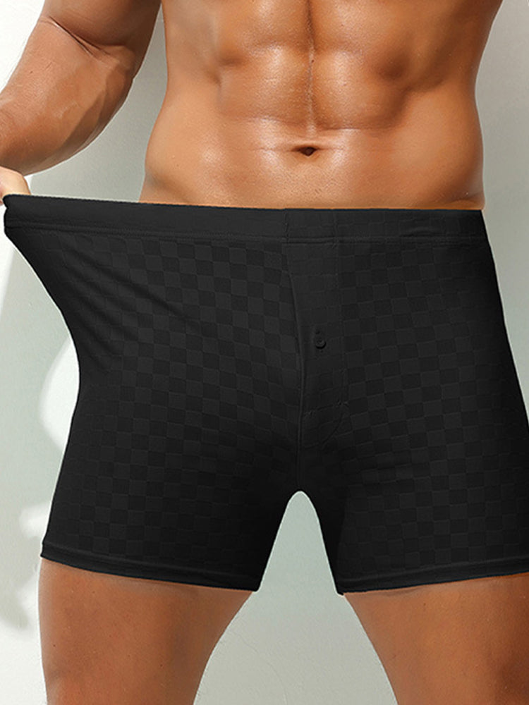 2 Pack Men's Workout Ready Built to Prevent Chafing Ice Silk Boxer Briefs | dmunderwear detail image 11