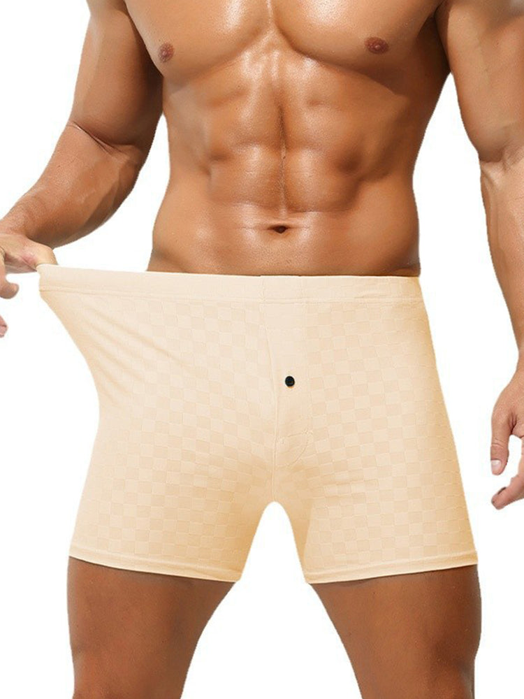 2 Pack Men's Workout Ready Built to Prevent Chafing Ice Silk Boxer Briefs | dmunderwear detail image 19