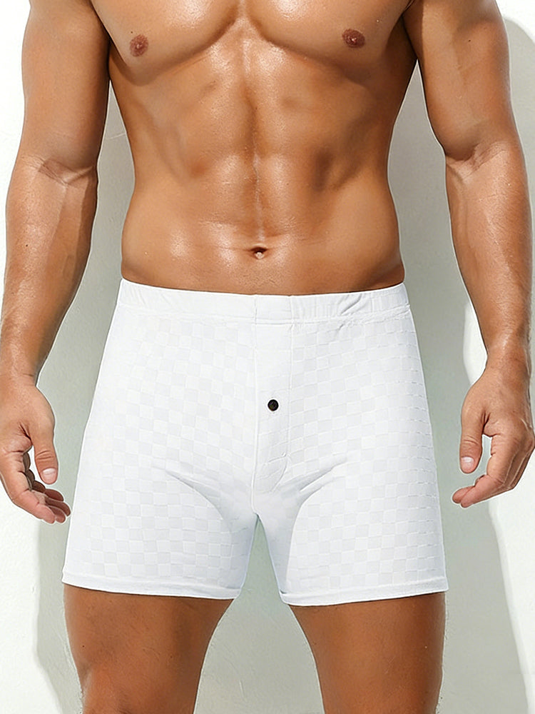 2 Pack Men's Workout Ready Built to Prevent Chafing Ice Silk Boxer Briefs | dmunderwear detail image 6