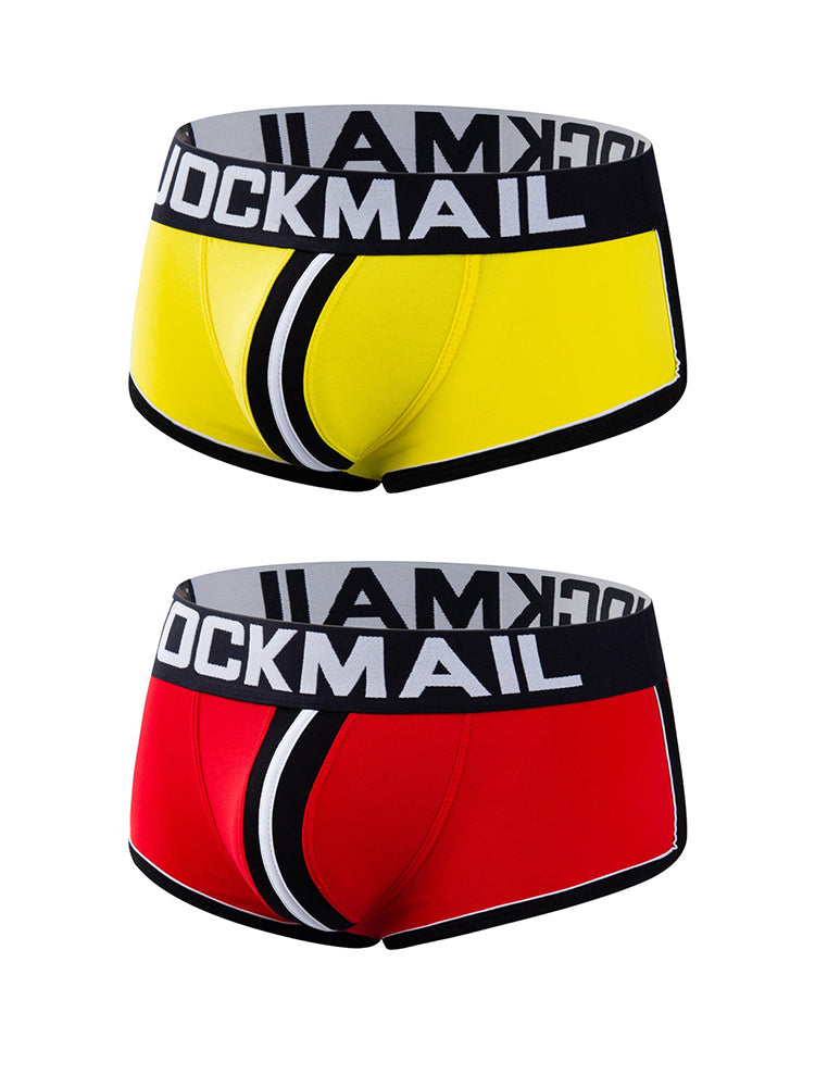 2 Pack Men's Workout Ready Color-Block Sporty Cut Odor-Control Jockstraps | dmunderwear detail image 2