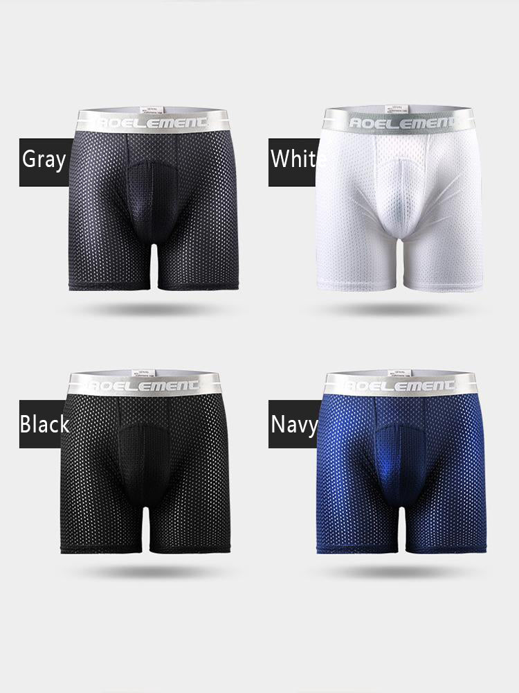2 Pack Mesh Ice Silk Moisture Wicking Sport Boxer Underwear | dmunderwear detail image 19