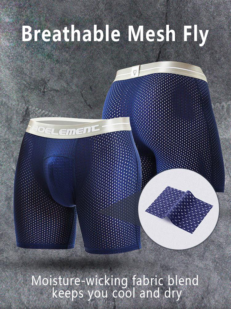 2 Pack Mesh Ice Silk Moisture Wicking Sport Boxer Underwear | dmunderwear detail image 7