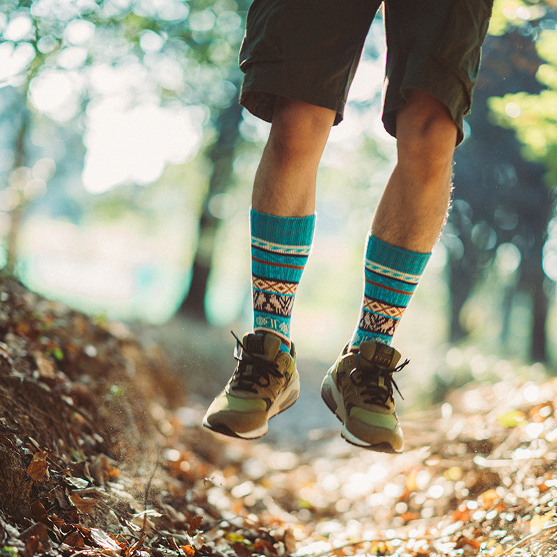 2 Pack Mixed Pattern Men's Crew Socks | dmunderwear