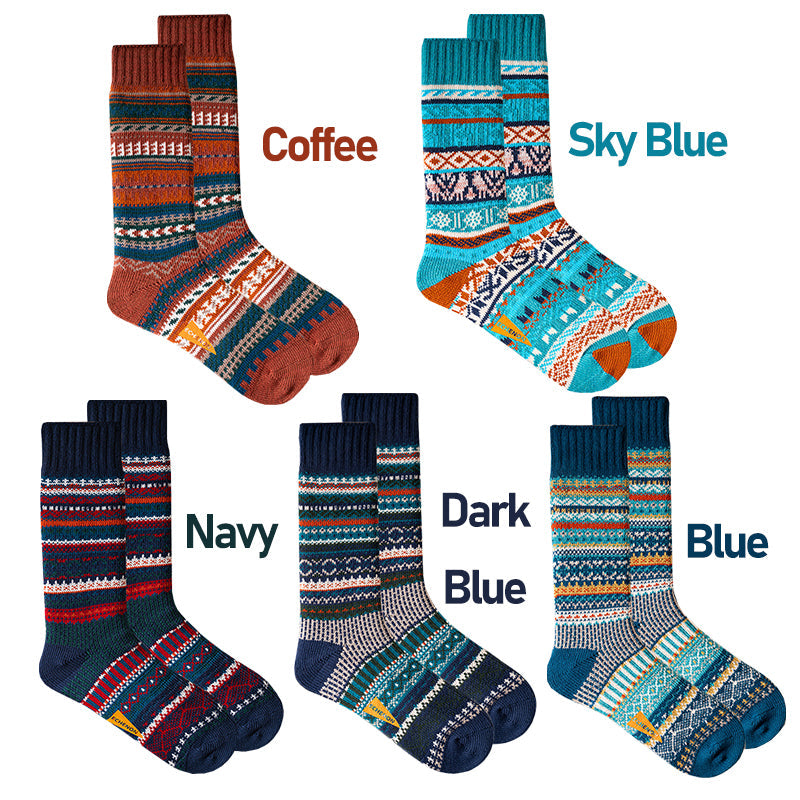 2 Pack Mixed Pattern Men's Crew Socks | dmunderwear detail image 12