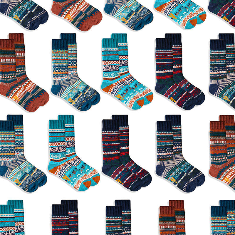 2 Pack Mixed Pattern Men's Crew Socks | dmunderwear detail image 15