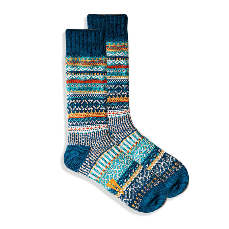 2 Pack Mixed Pattern Men's Crew Socks | dmunderwear detail image 6