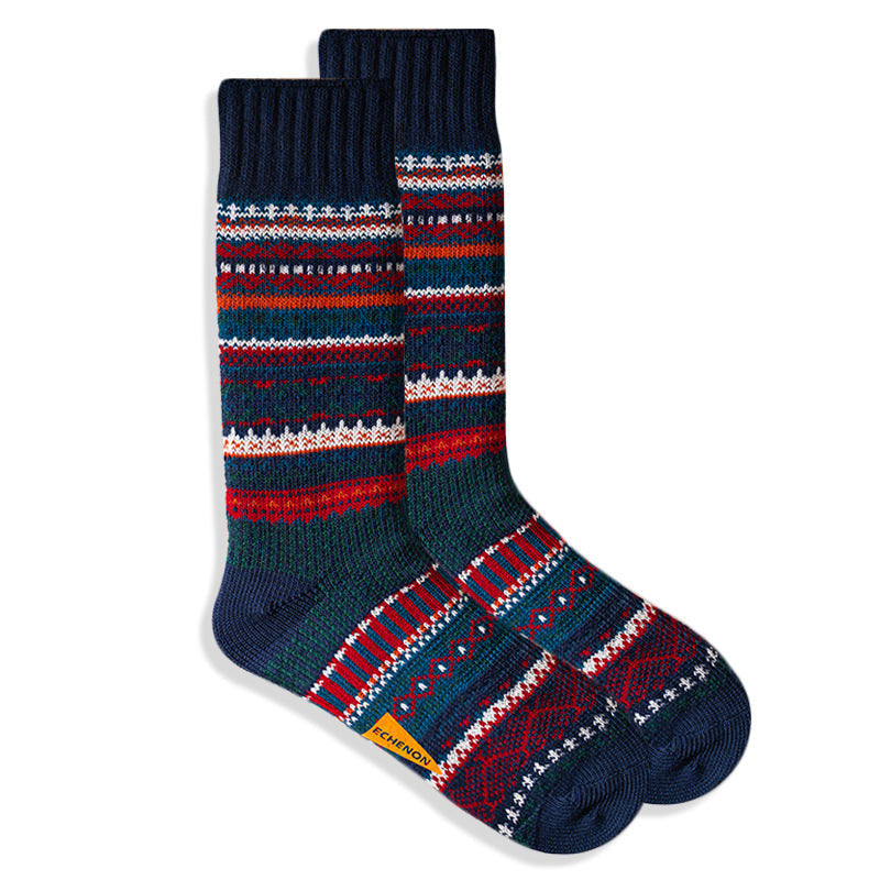2 Pack Mixed Pattern Men's Crew Socks | dmunderwear detail image 8