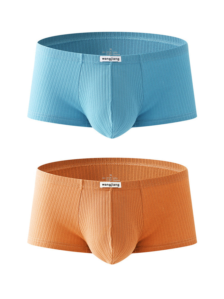 2 Pack Premium Cotton Double-Layered Gusset Breathable U-Pouch Trunks | dmunderwear detail image 14