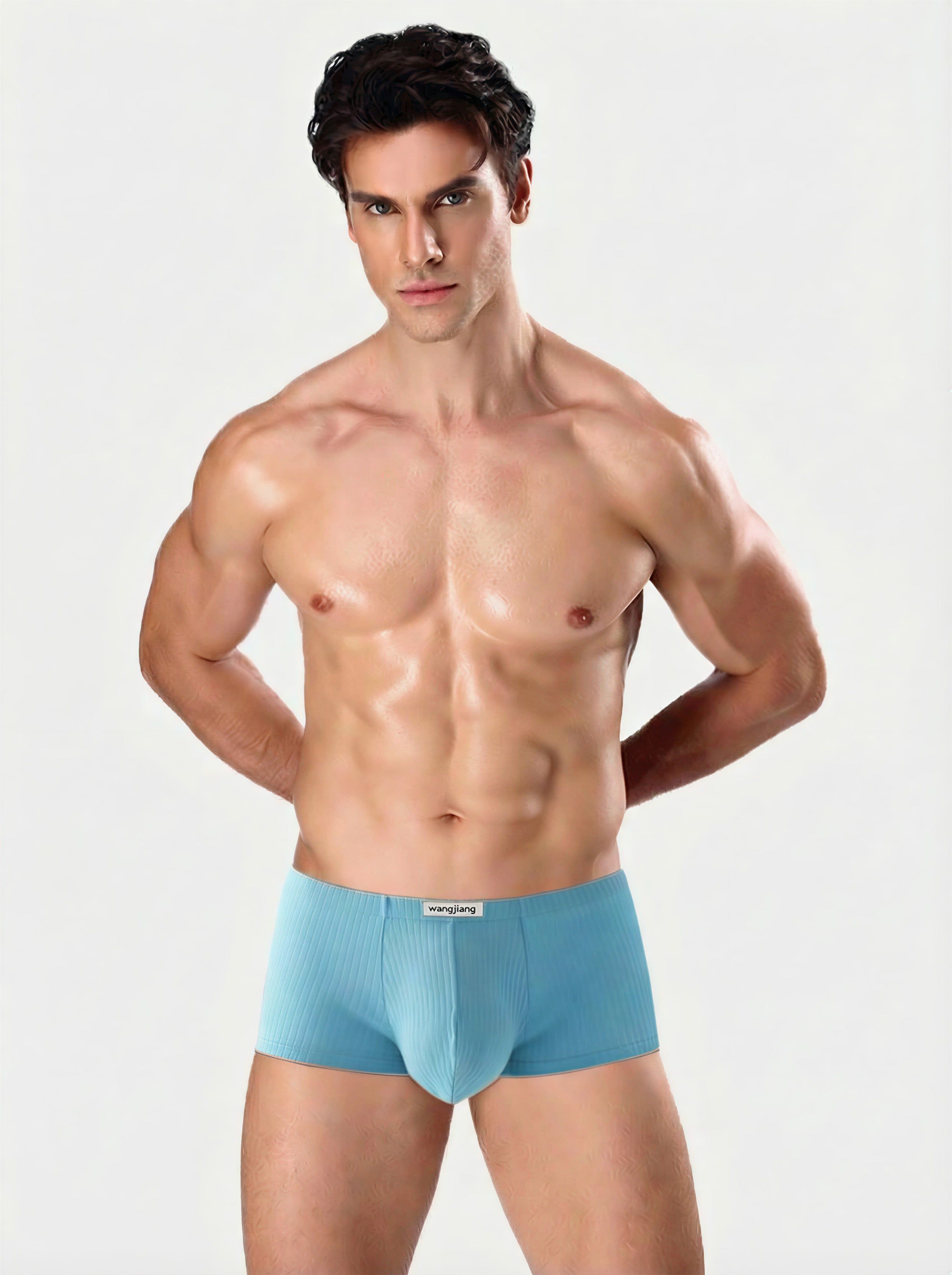2 Pack Premium Cotton Double-Layered Gusset Breathable U-Pouch Trunks | dmunderwear detail image 3