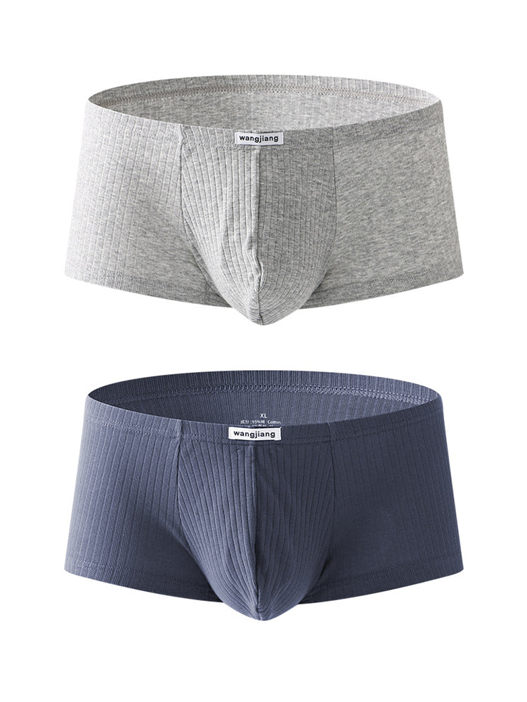 2 Pack Premium Cotton Double-Layered Gusset Breathable U-Pouch Trunks | dmunderwear detail image 8