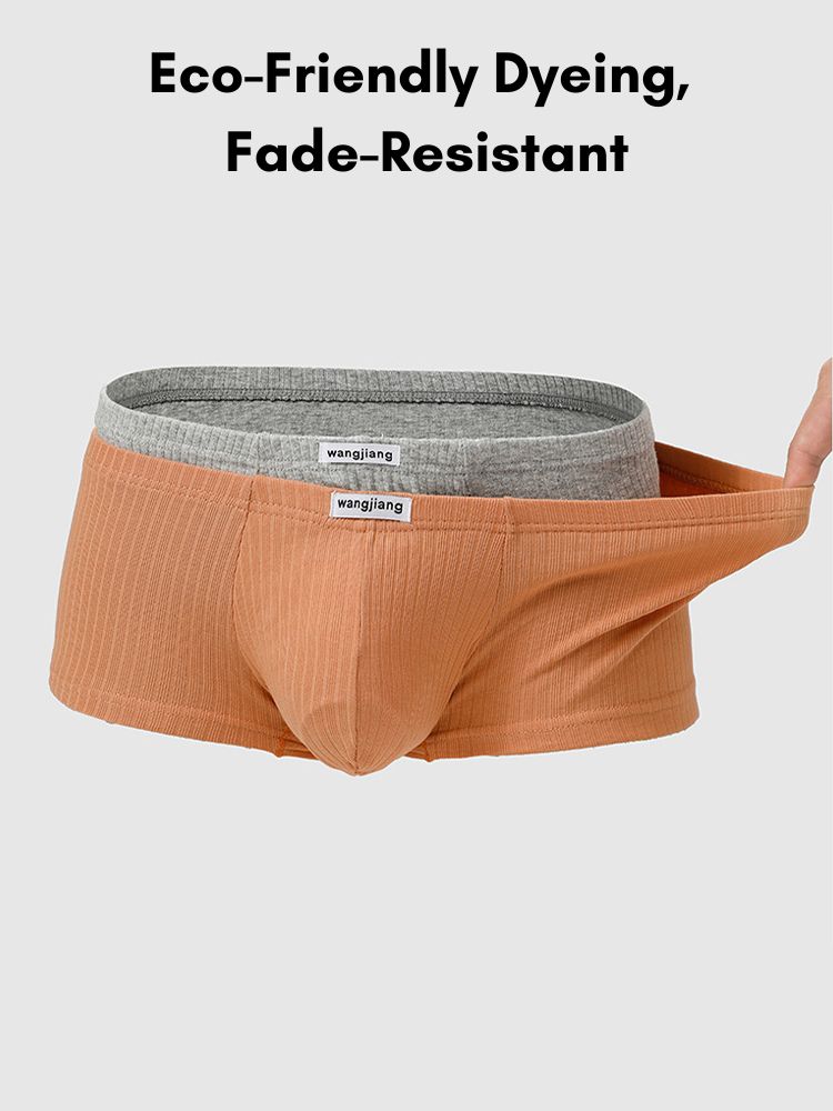 2 Pack Premium Cotton Double-Layered Gusset Breathable U-Pouch Trunks | dmunderwear detail image 9