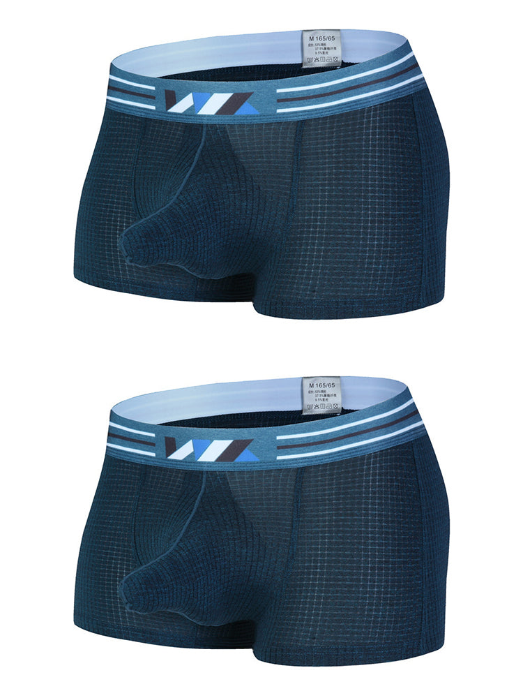 2 Pack Separated Pouch Comfy Mens Boxer Briefs | dmunderwear detail image 10